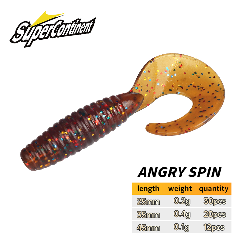 Fishing Equipment Kit - Supercontinent Soft Bait angry spin 25mm