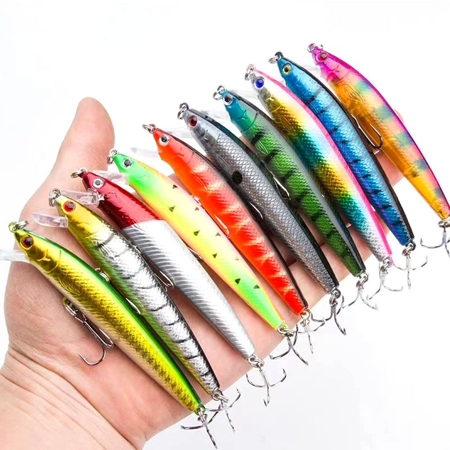 10PCS Jerkbait Minnow Swimbait - đánh giá và giá Fishing Equipment Kit