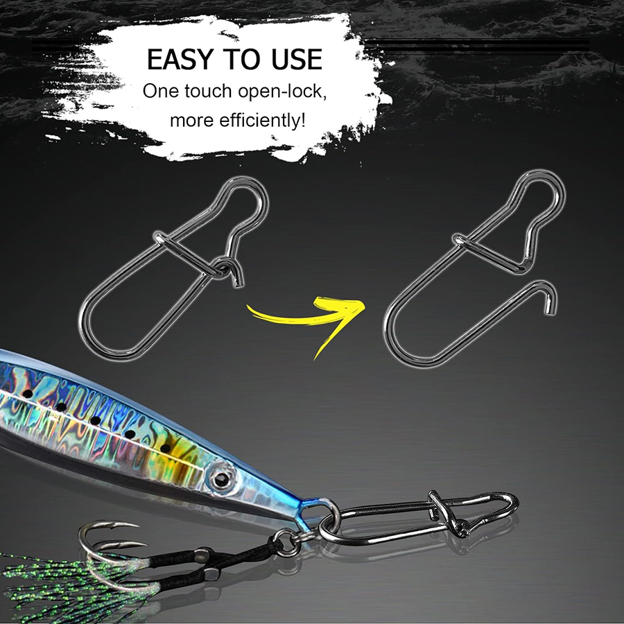 50Pcs Crankbait Snaps Stainles - đánh giá và giá Fishing Equipment Basics