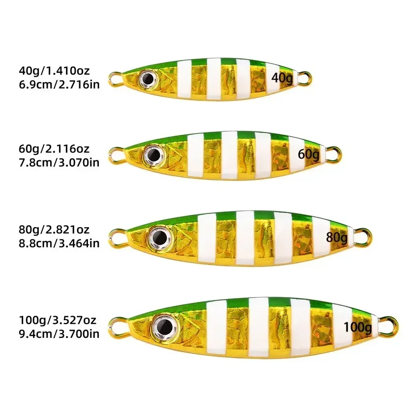 1pcs 40g 60g 80g 100g Metal Ji - đánh giá và giá Fishing Equipment Kit