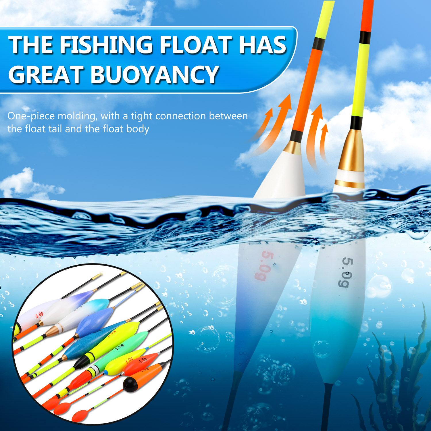 EVA Fishing Float Set 10pc 1.5 - đánh giá và giá Fishing Equipment Kit